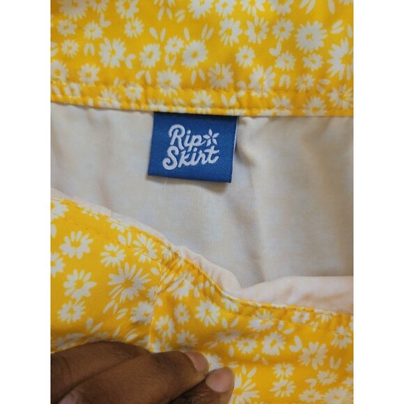 Ripskirt Hawaiian Wrap Skirt Floral Aloha Yellow Women Adjustable Waist M/L - Picture 8 of 12